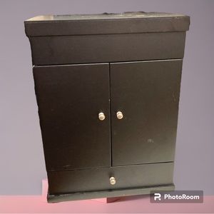 Wood Jewelry Box - Black - NIB